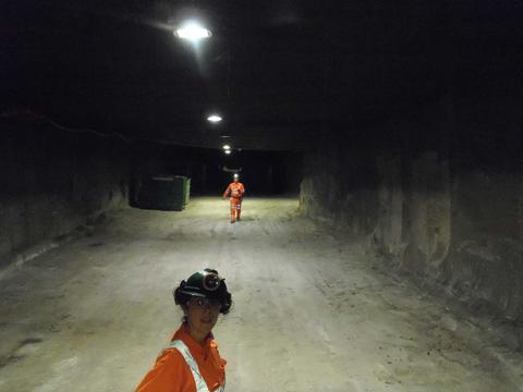 Photo of E. Tamayo-Mas in a mine